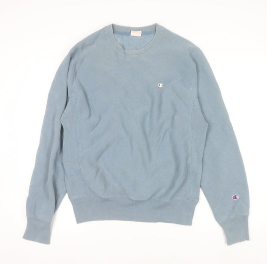 Champion Mens Blue Reverse Weave Sweatshirt Small Vintage Pullover Crew