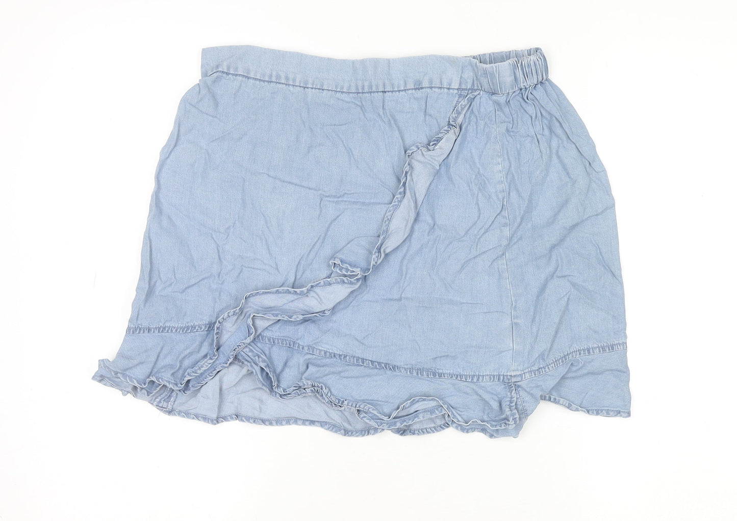 Dunnes Stores Women’s Blue Lyocell A-Line Short Skirt Size 14