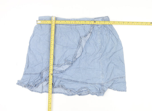 Dunnes Stores Women’s Blue Lyocell A-Line Short Skirt Size 14