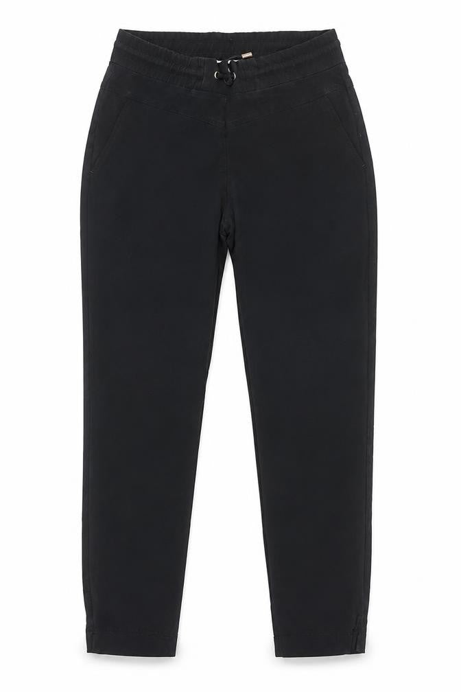 Front view of &Co Woman Black XS Slim Ankle Tapered Trousers for Women