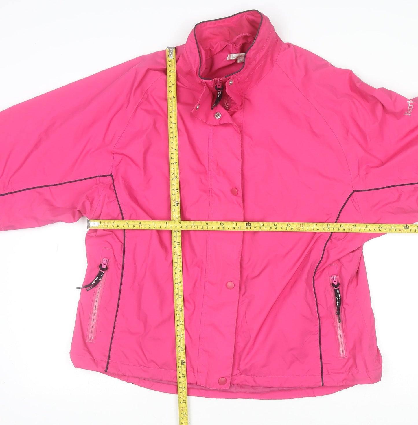 Kartel Women Pink Waterproof Rain Coat Jacket Size 16 XL Lined