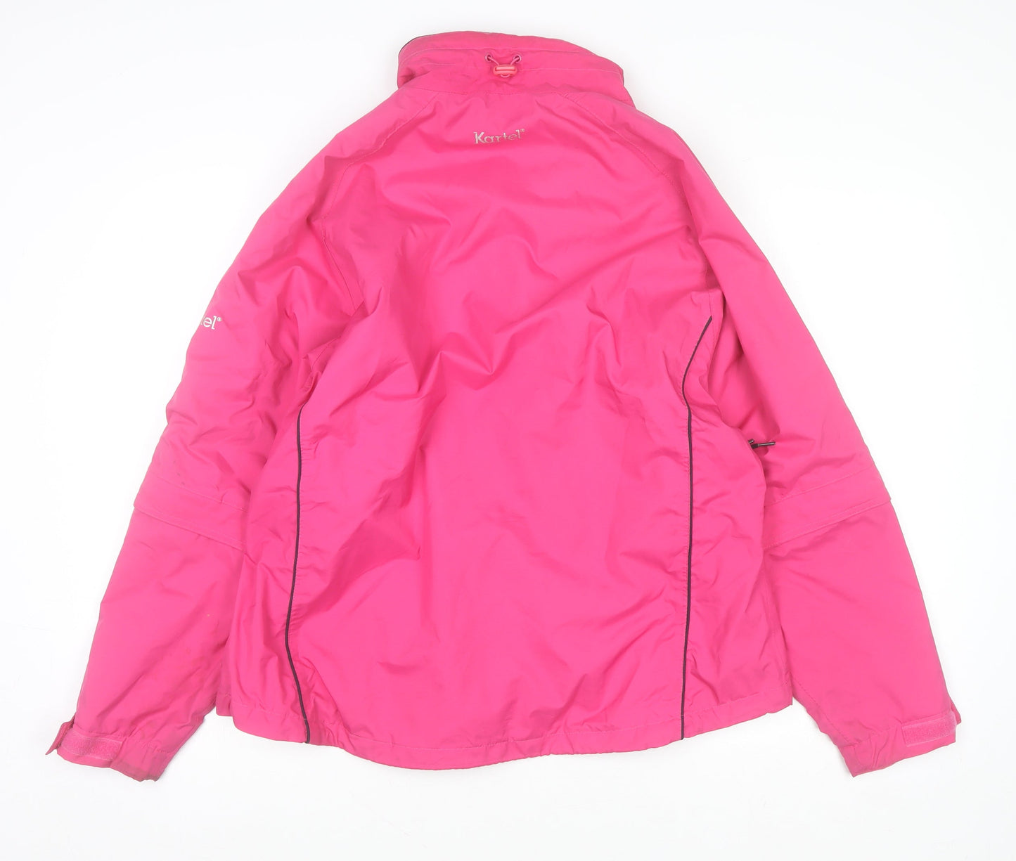 Kartel Women Pink Waterproof Rain Coat Jacket Size 16 XL Lined