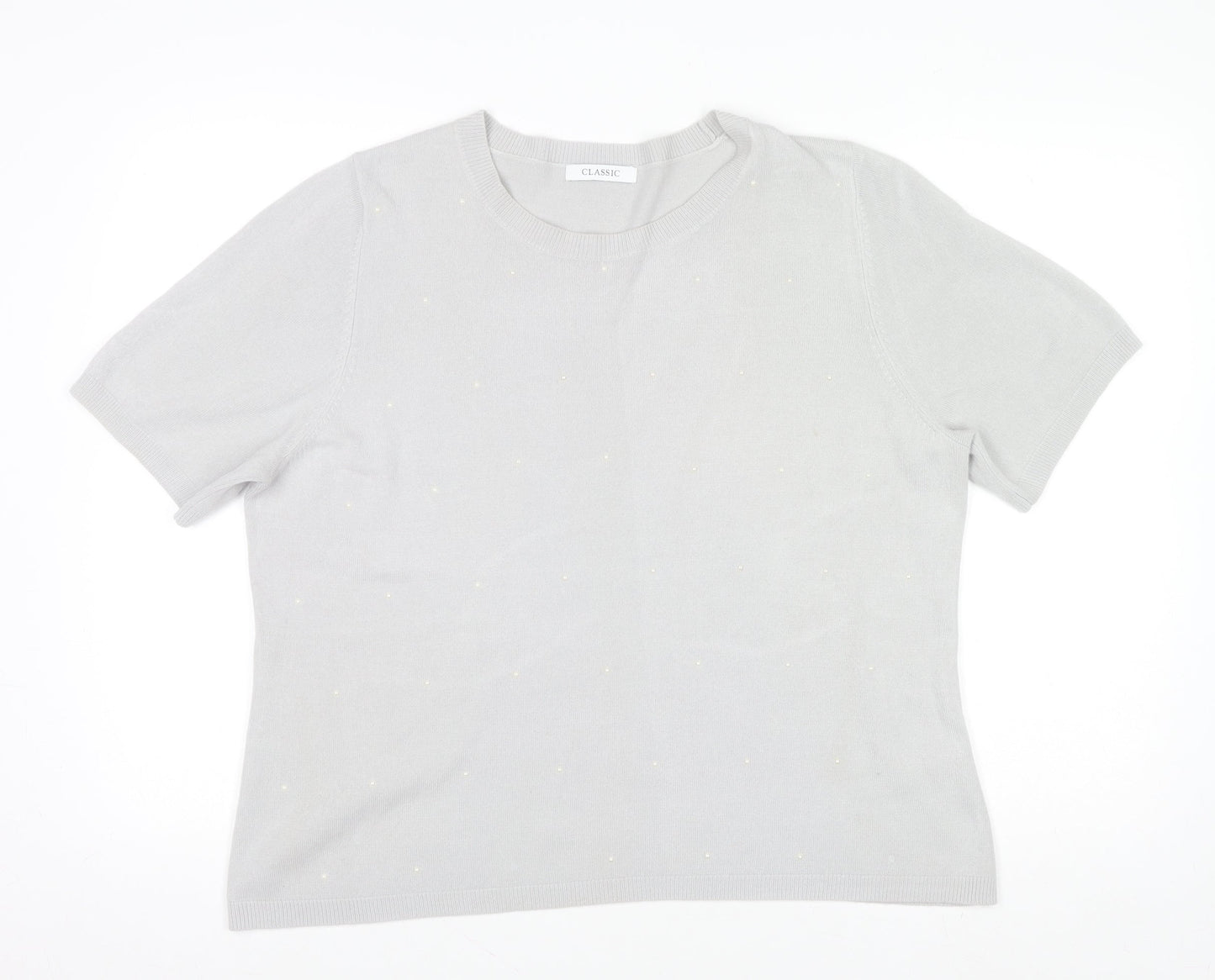 Marks and Spencer Women’s Grey Short Sleeve Knit Top Size 18