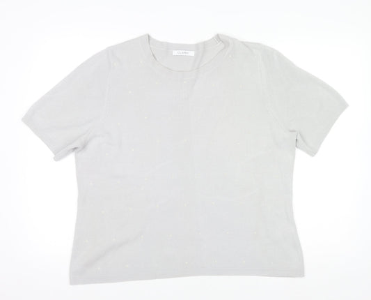 Marks and Spencer Women’s Grey Short Sleeve Knit Top Size 18