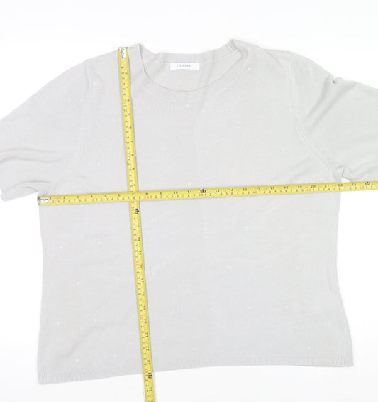 Marks and Spencer Women’s Grey Short Sleeve Knit Top Size 18