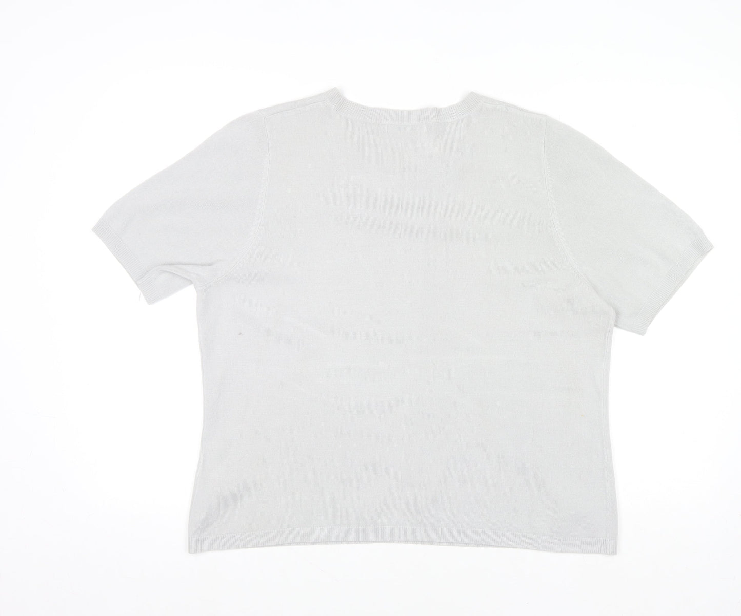 Marks and Spencer Women’s Grey Short Sleeve Knit Top Size 18