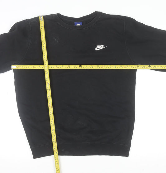 Nike Men's Black Crew Neck Pullover Sweatshirt Size S Regular Fit