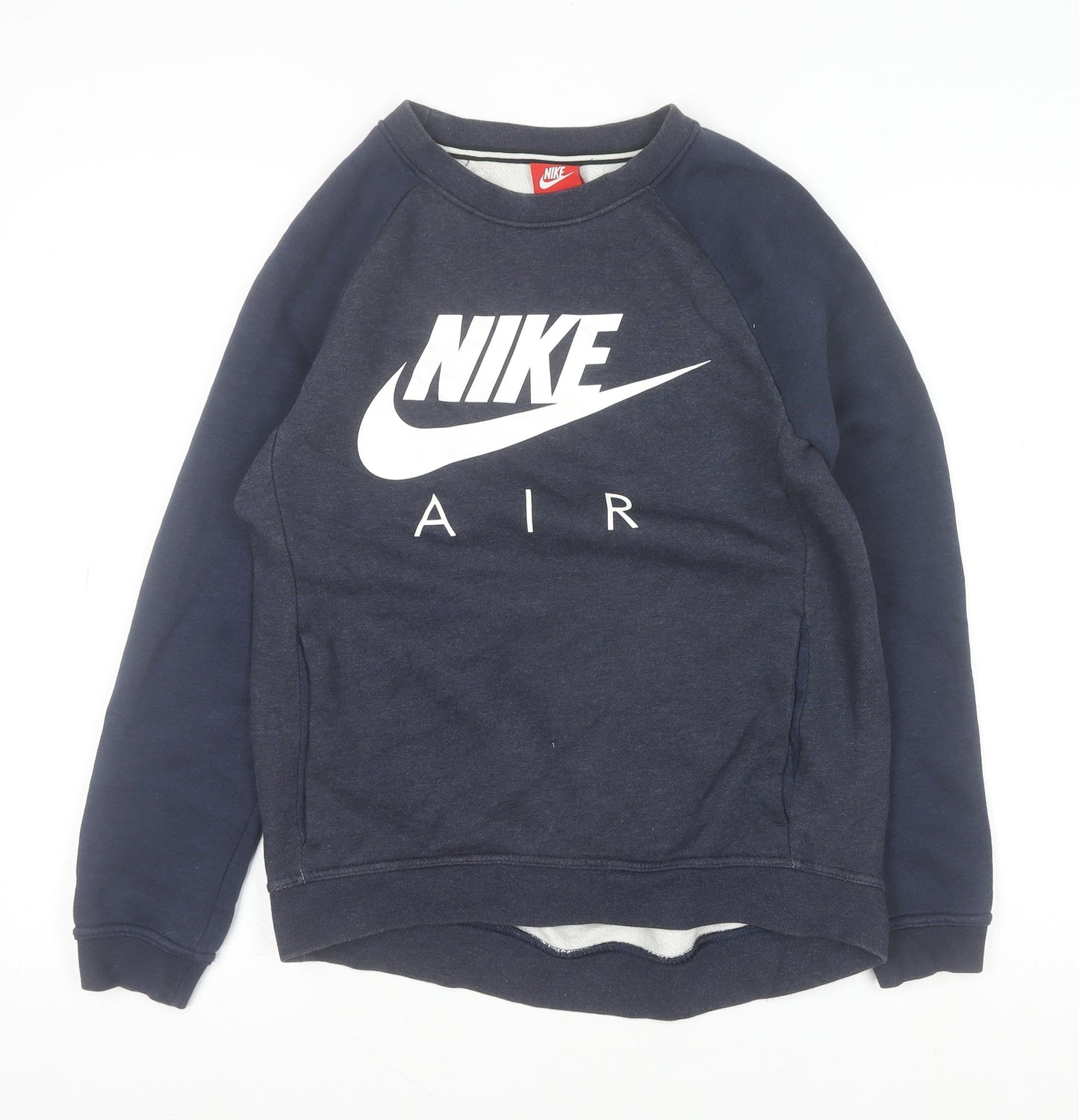 Nike Mens Blue XS Pullover Sweatshirt Crew Neck Logo Regular Fit