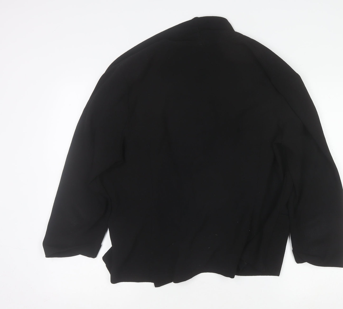Wallis Women Black Size 18 Collared Open Cardigan