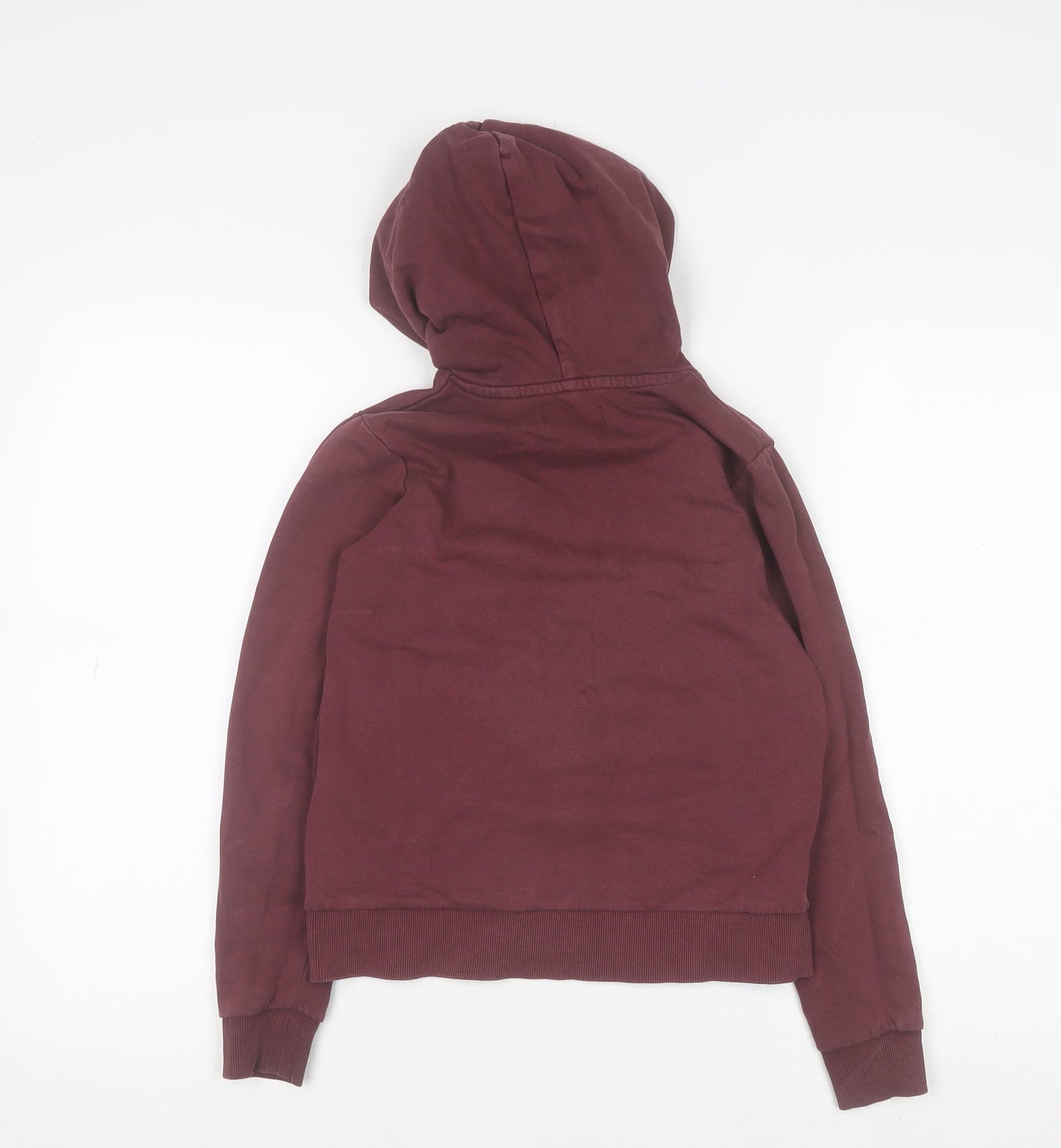 Jack & Jones Boys Burgundy Pullover Hoodie 10 Years Cotton Blend Logo Print