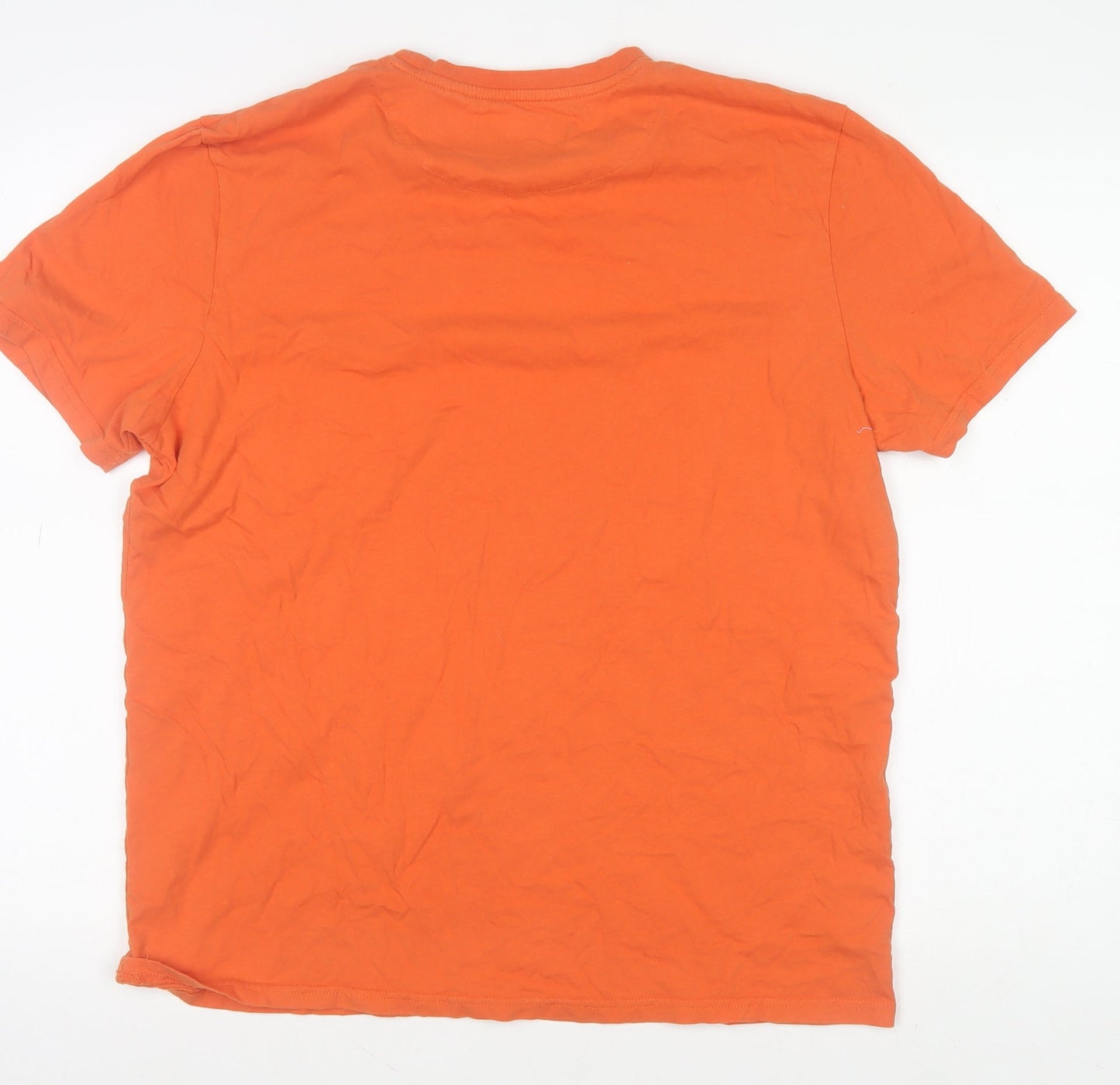 Lyle & Scott Men's Orange XL Cotton Crew Neck T-Shirt