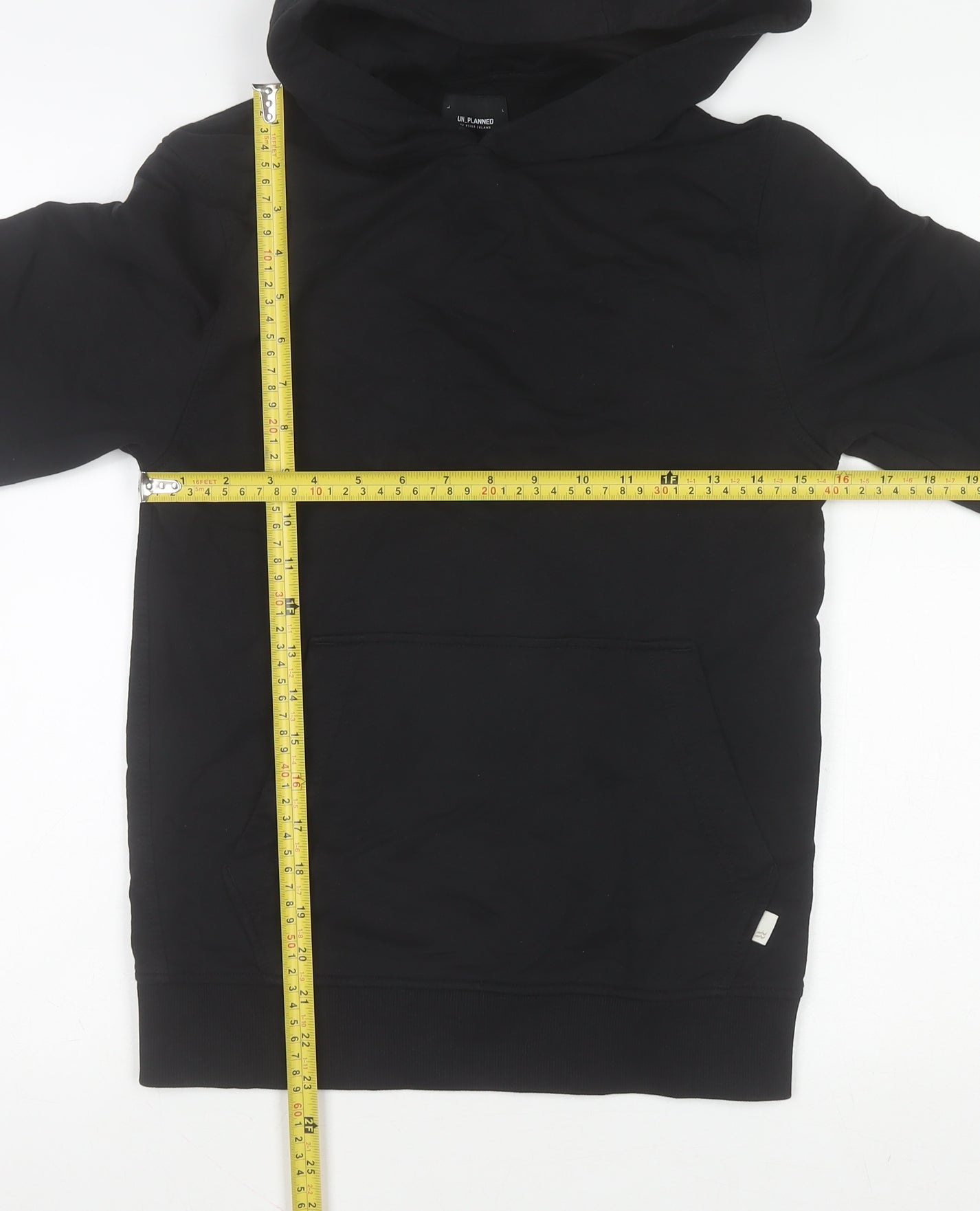 River Island Womens Black XS Pullover Hoodie 100% Cotton