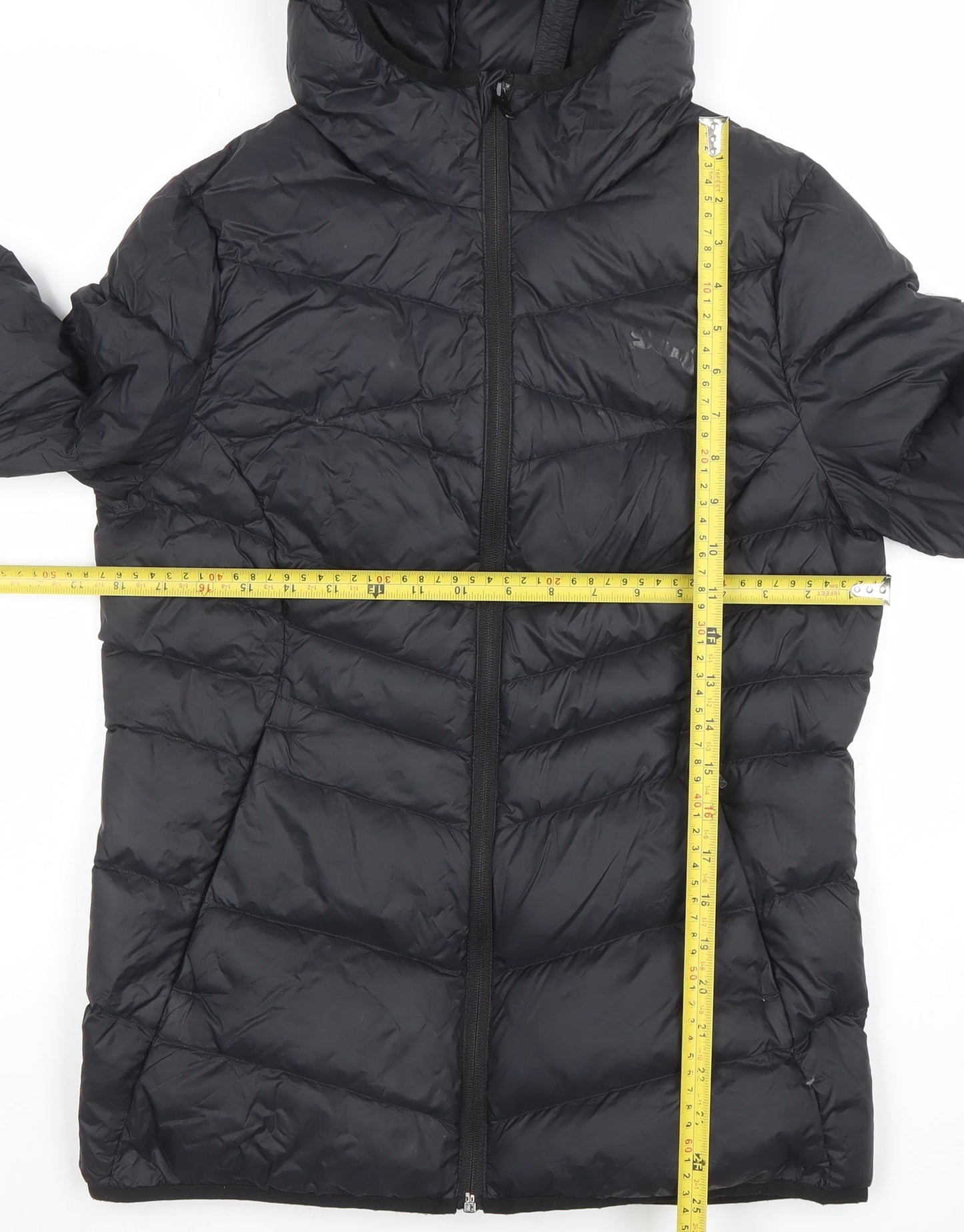 Puma Women's Black Size 12 Hooded Puffer Jacket Coat