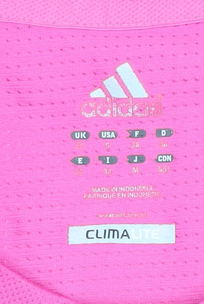 Adidas Womens Pink Climalite Running T-Shirt Size S Short Sleeve
