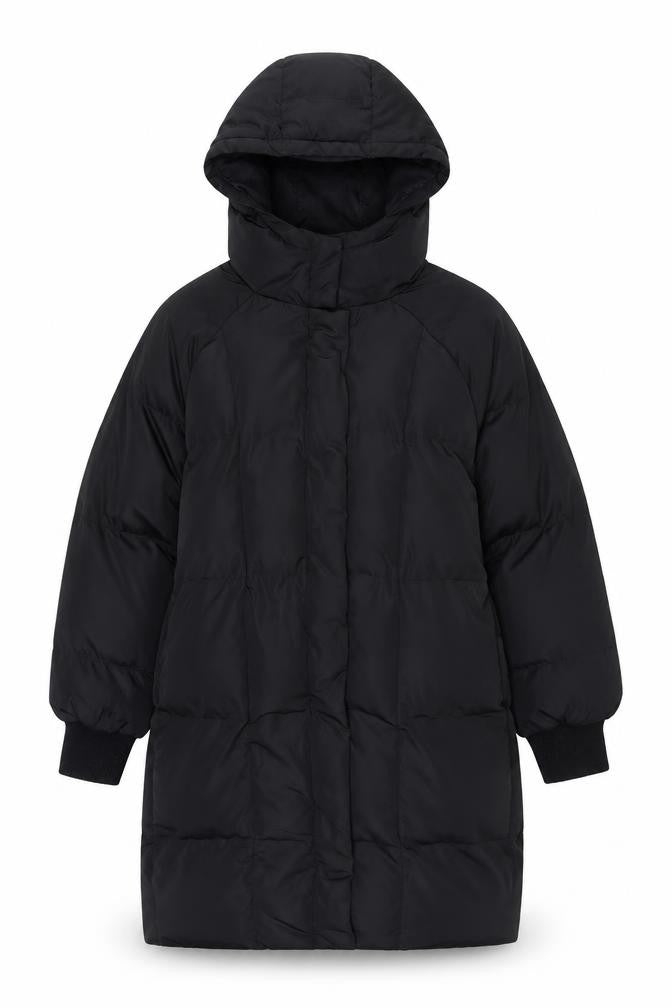 Sleepy Bunny Women’s Black Hooded Puffer Jacket Size M