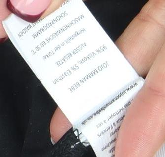 JoJo Maman Bébé Womens Black Wrap Long Sleeve Maternity Top Size S