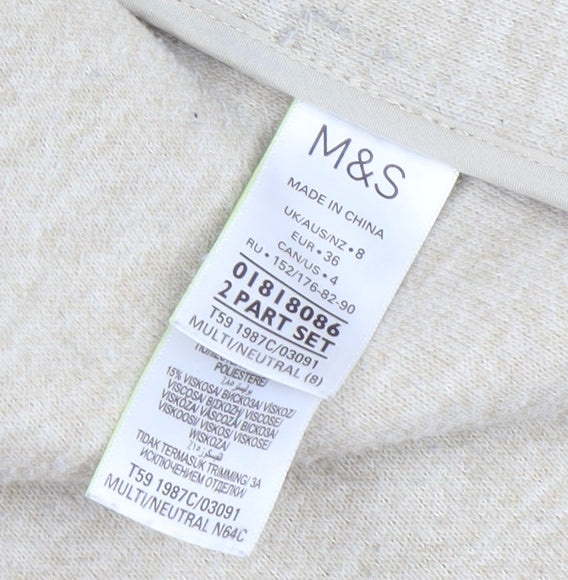 Marks and Spencer Womens Beige Belted Twill Jacket Size 8