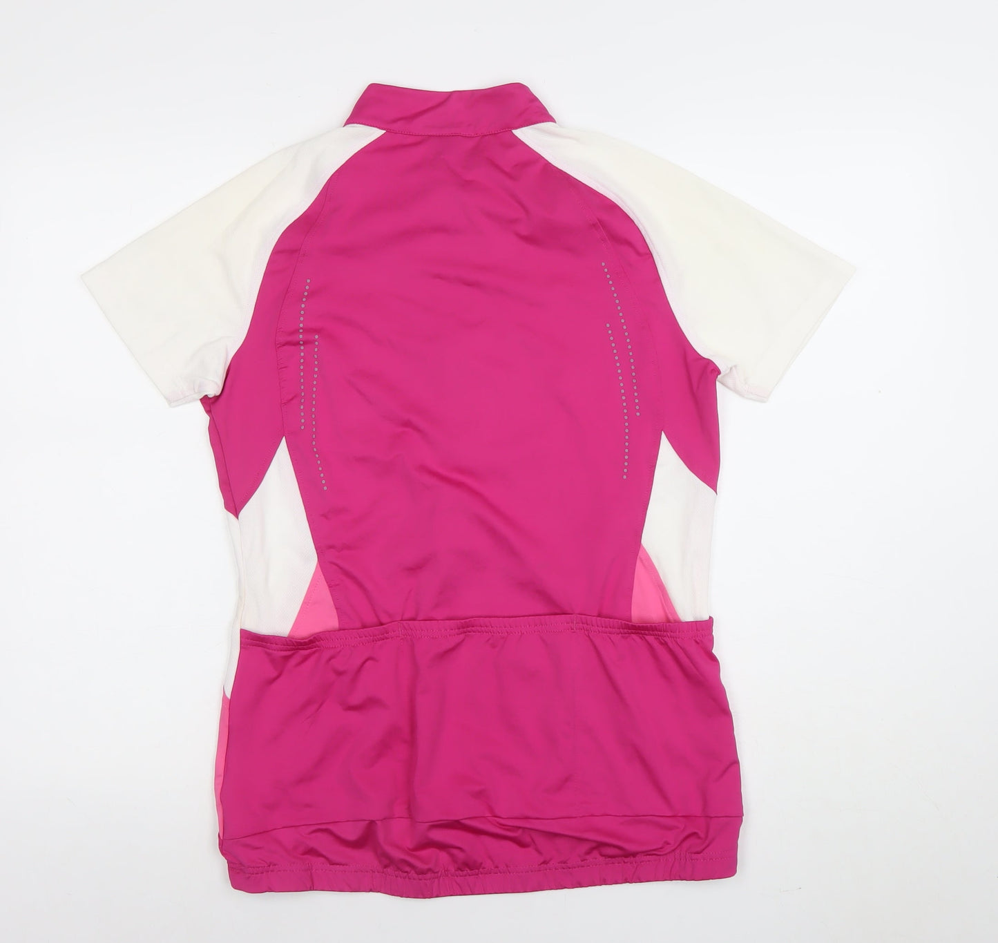 Crivit Women’s Pink Cycling Jersey Top Size 12 Short Sleeve 1/4 Zip