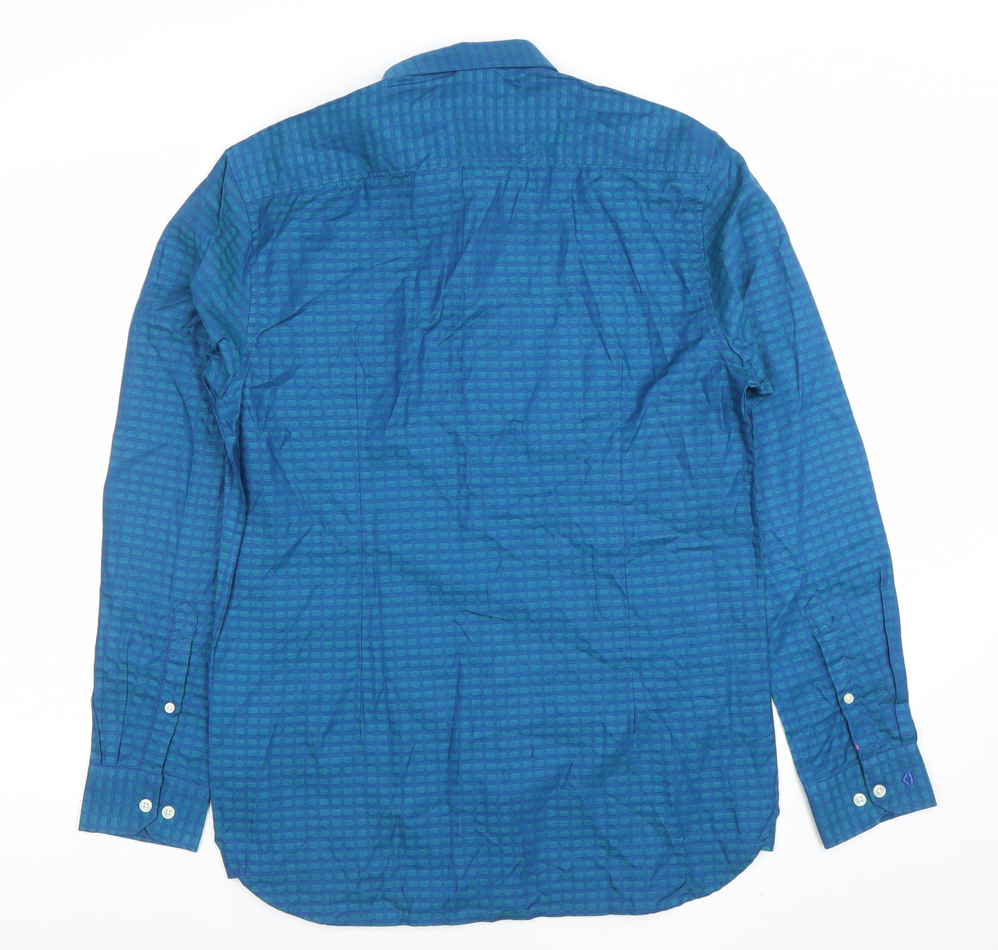 Invictus Men’s Blue Slim Fit Cotton Button-Up Shirt Size 40