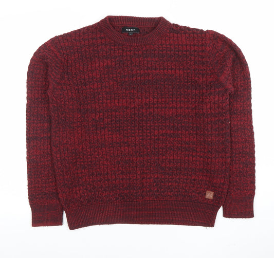 Next Women’s Red Chunky Knit Crew Neck Jumper Size S