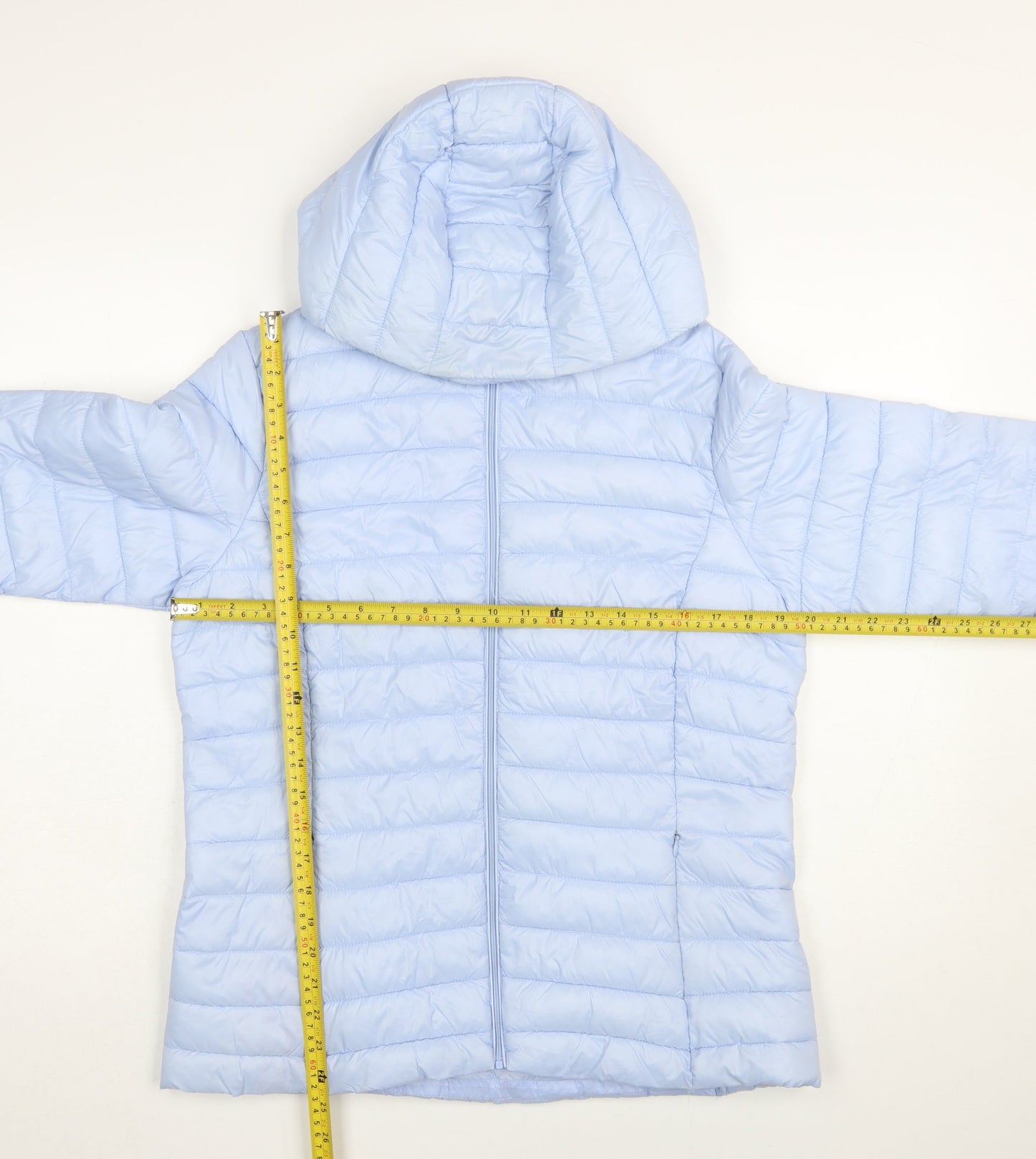Dunnes Stores Women Blue Hooded Puffer Jacket Size 12