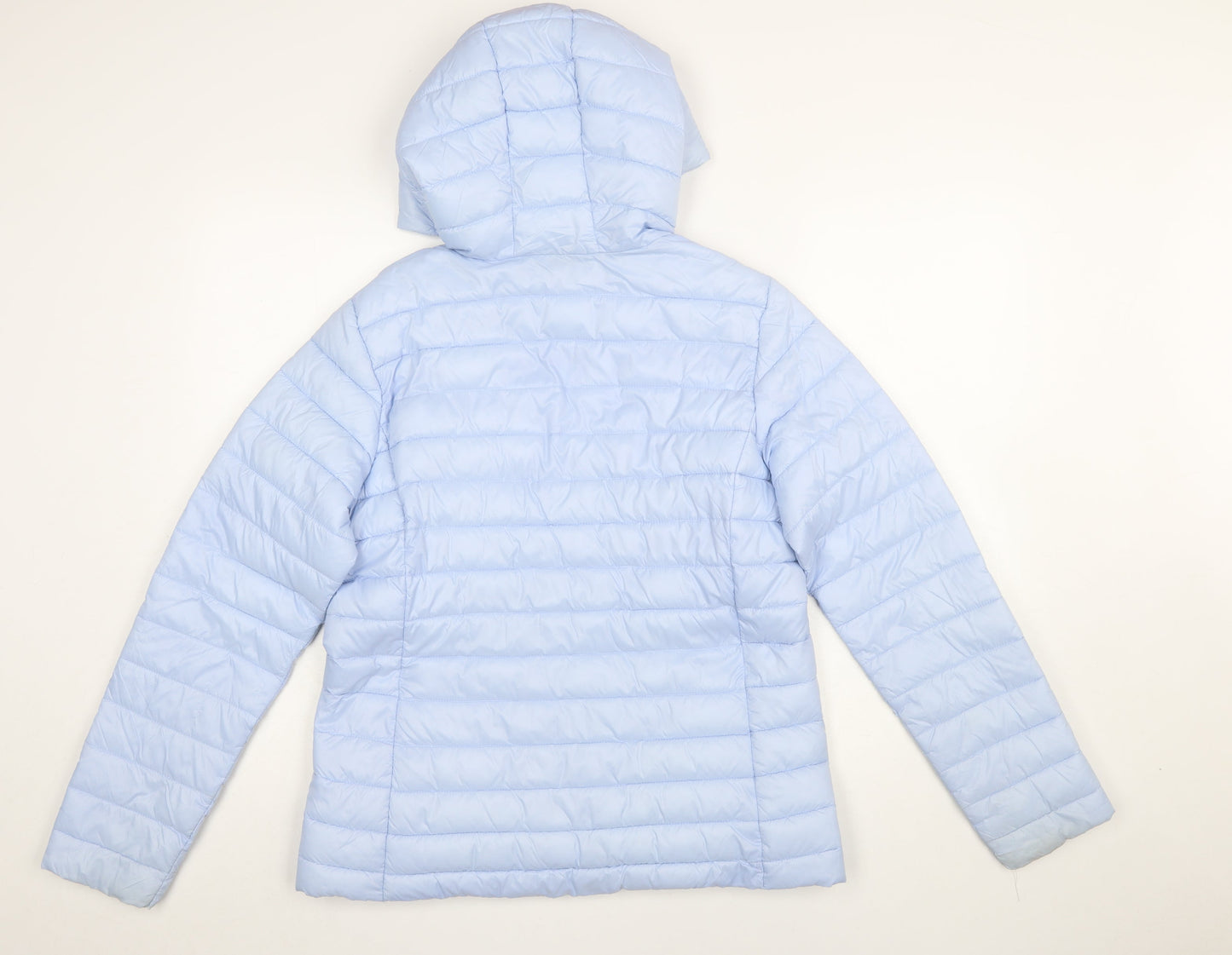 Dunnes Stores Women Blue Hooded Puffer Jacket Size 12