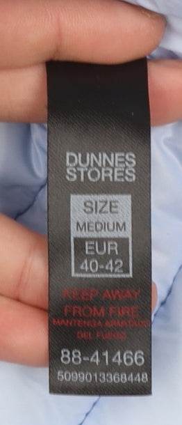 Dunnes Stores Women Blue Hooded Puffer Jacket Size 12
