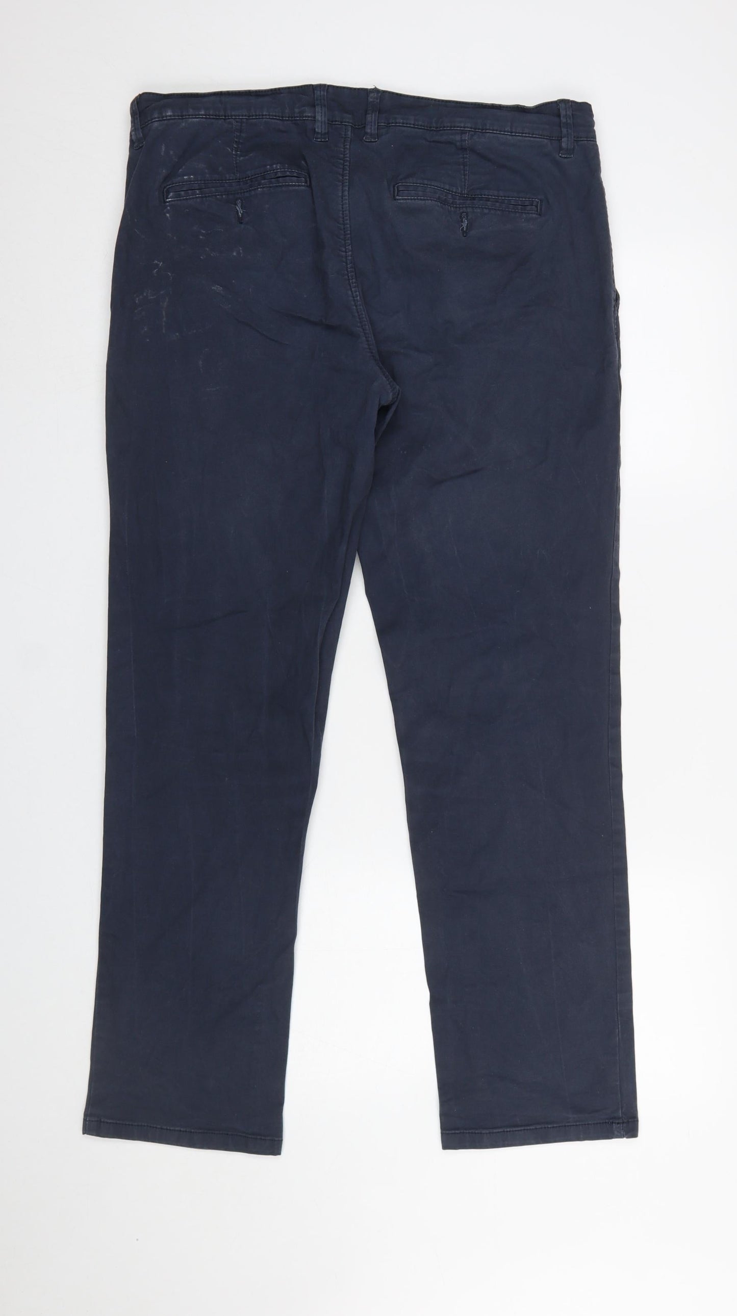 Selected Homme Men’s Blue Chino Trousers Size L 36x32 Regular Fit