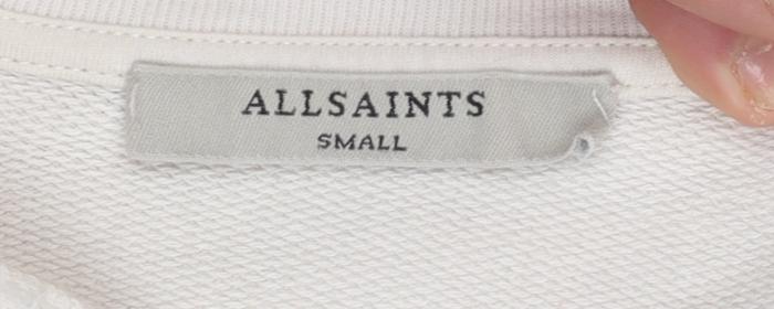AllSaints Women's Beige Floral Pullover Sweatshirt Size S Cotton Blend