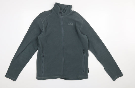 Helly Hansen Men's Green Fleece Full Zip Mid-Length Jacket Size M