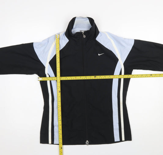 Nike Womens Black M (8-10) Full Zip Windbreaker Jacket