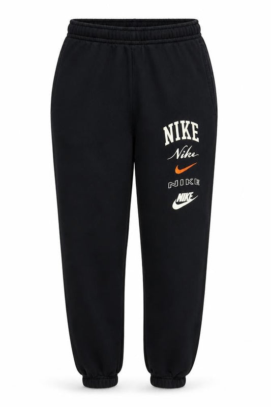 Nike Women Black Jogger Sweatpants S Fleece Casual Trousers