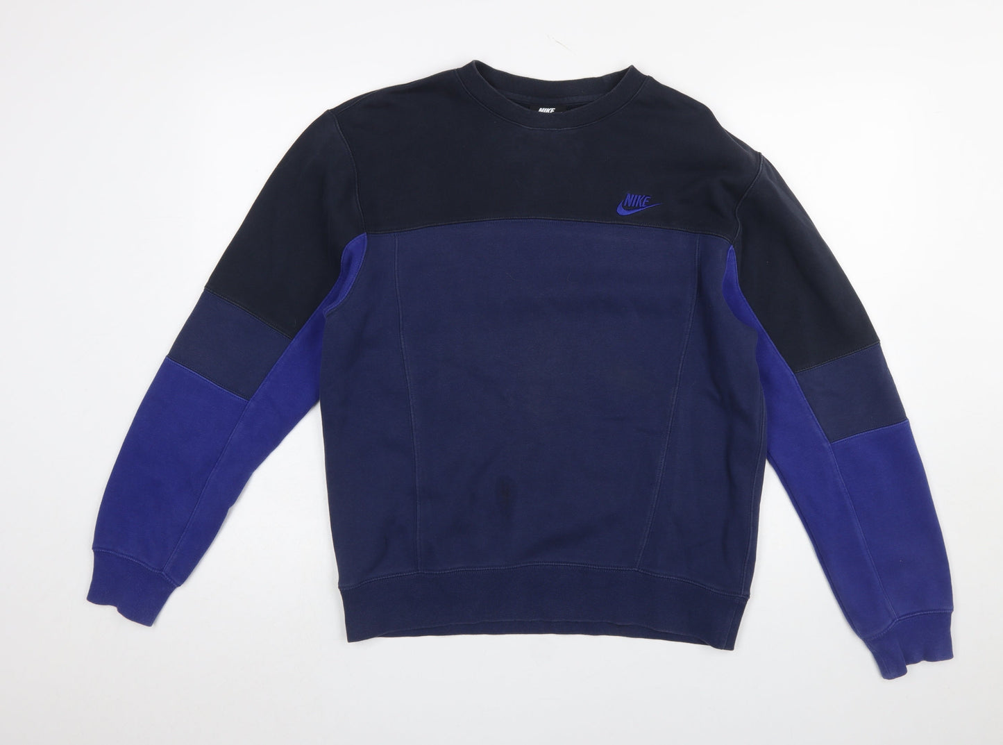 Nike Men's Blue Crew Neck Pullover Sweatshirt Size S Regular Fit