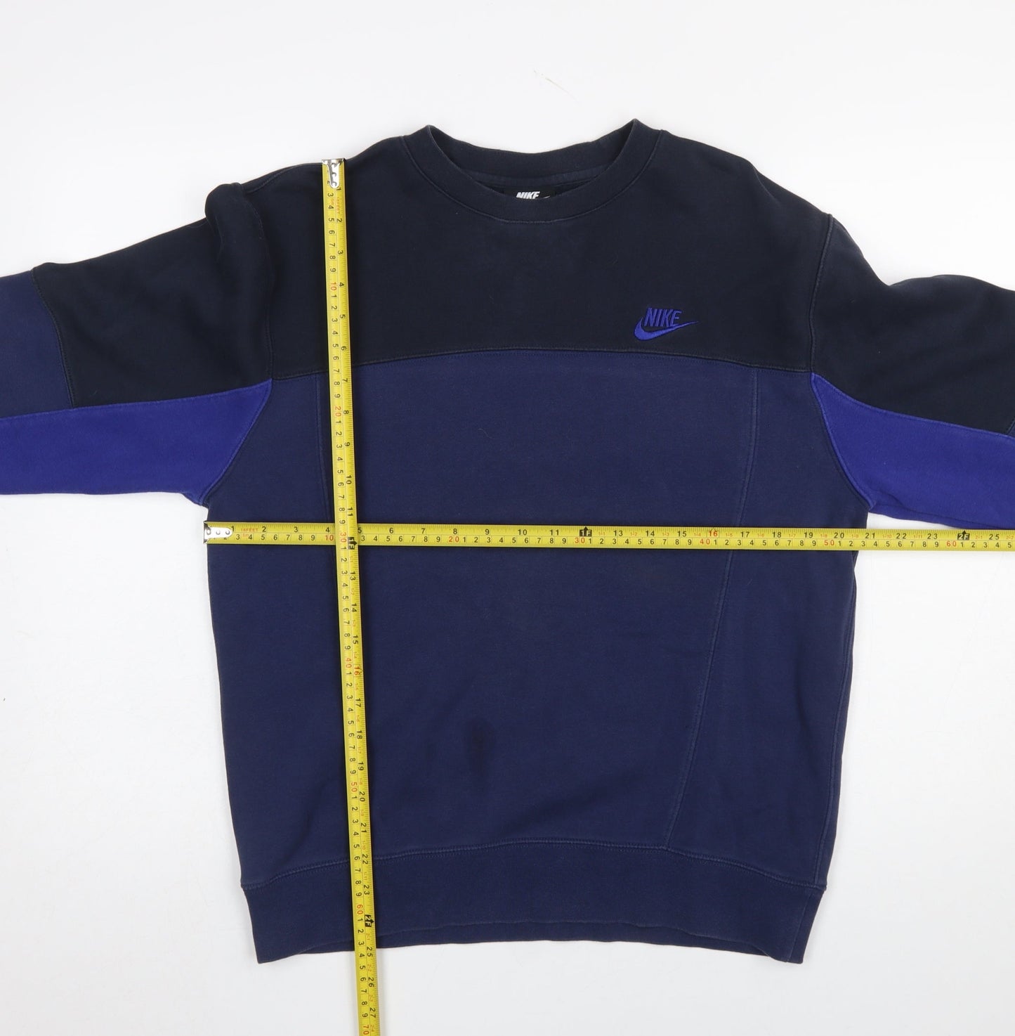 Nike Men's Blue Crew Neck Pullover Sweatshirt Size S Regular Fit