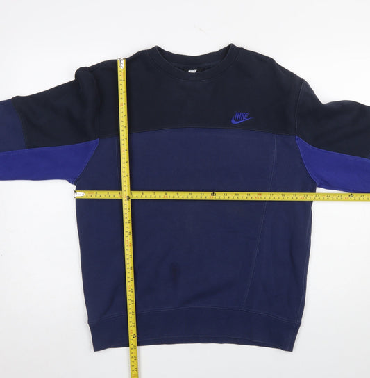 Nike Men's Blue Crew Neck Pullover Sweatshirt Size S Regular Fit