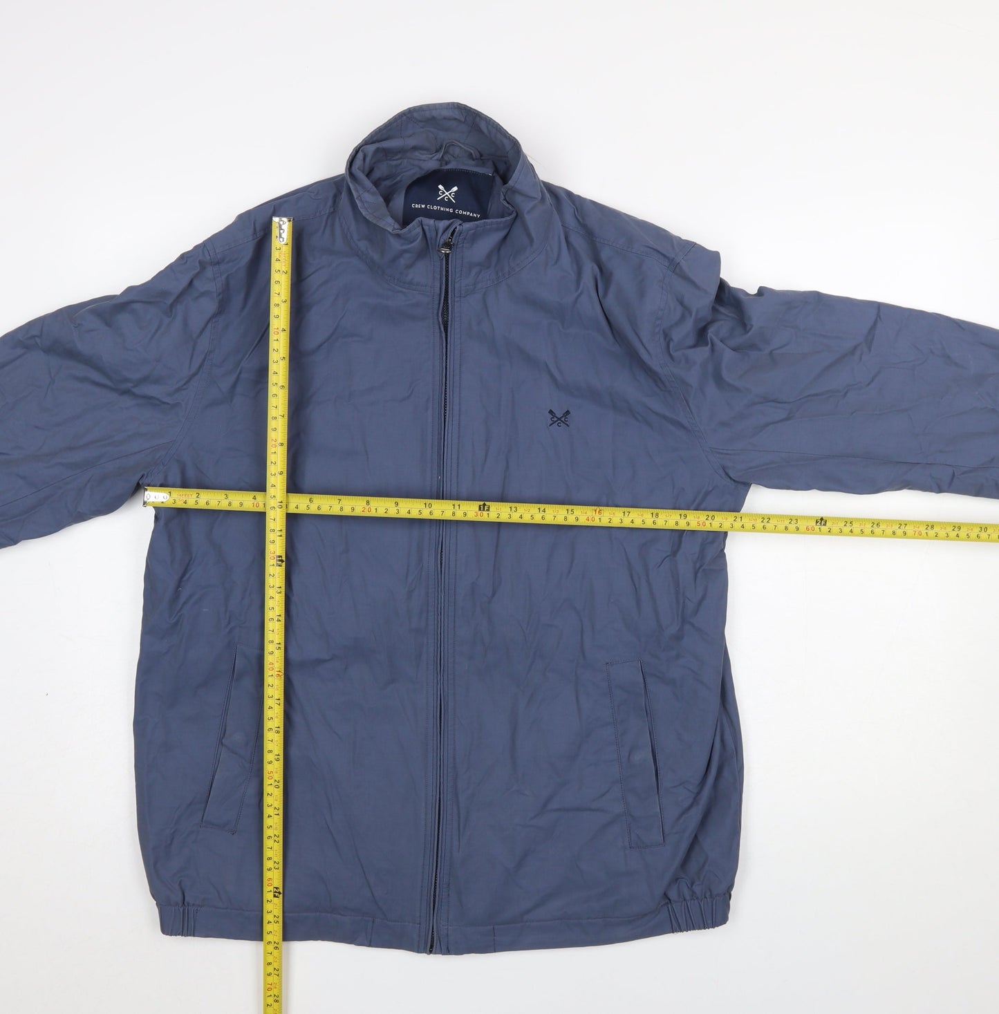 Crew Clothing Company Men's Blue Lightweight Full Zip Jacket L