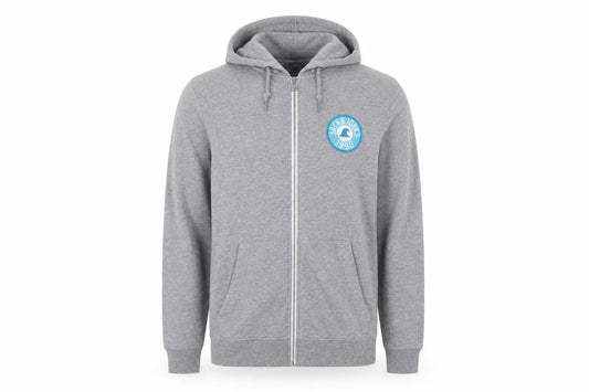 Jack & Jones Men's Grey Full Zip Hoodie Medium Cotton Blend