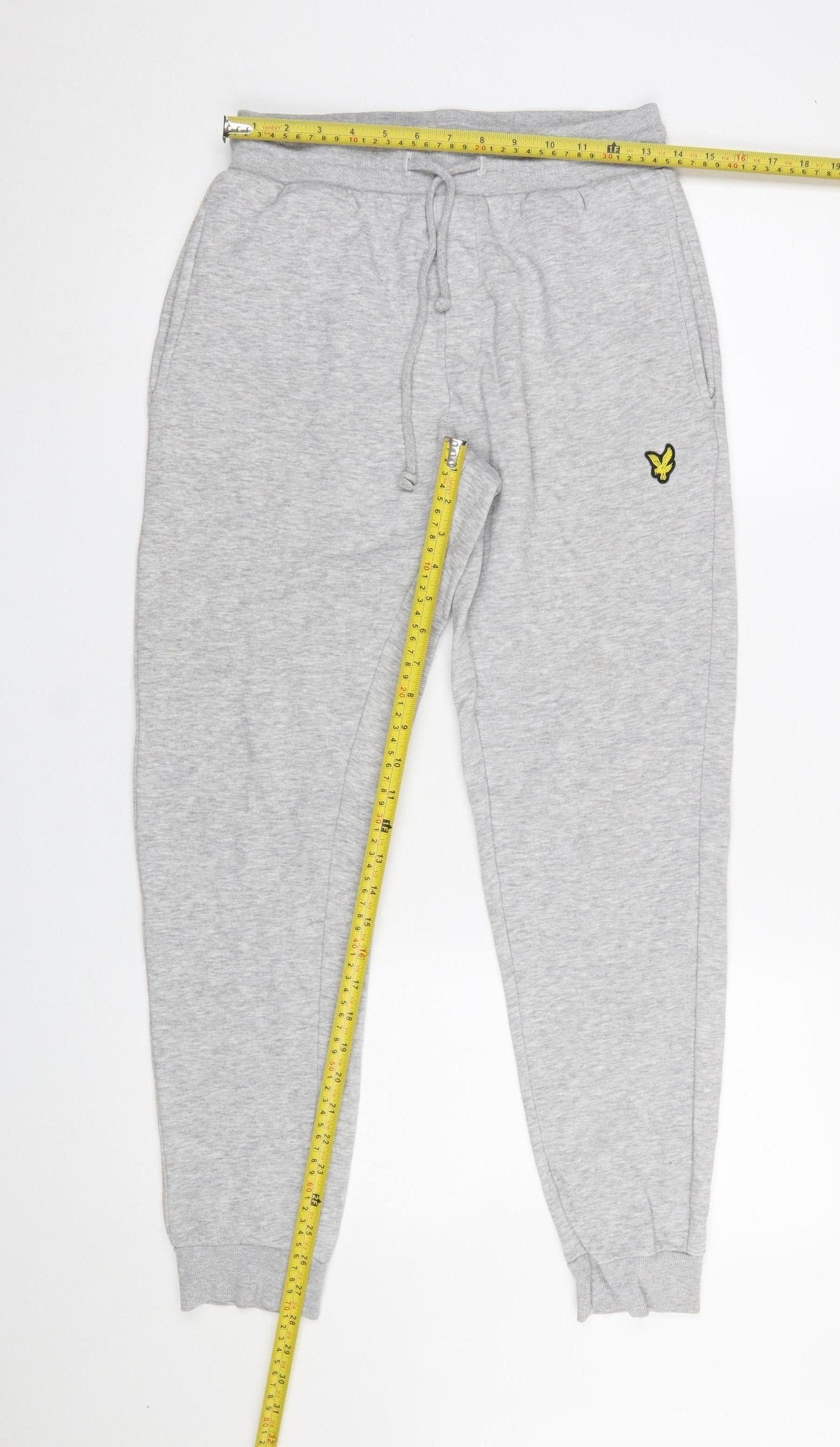 Lyle & Scott Men's Grey Jogger Trousers Size M Casual Logo Comfort