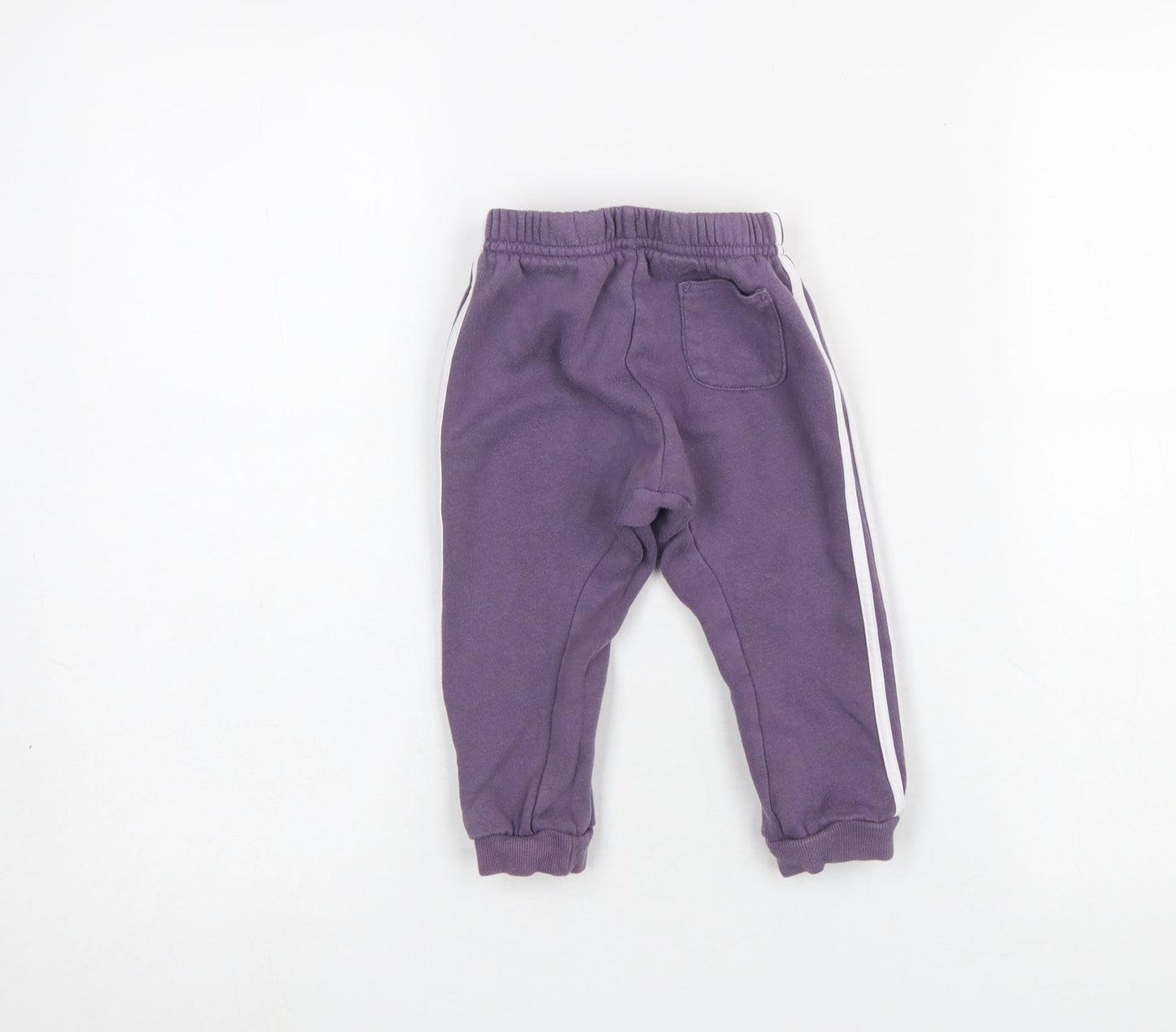 Adidas Unisex Baby Purple Jogger Sweatpants 12-18 Months Elastic Waist