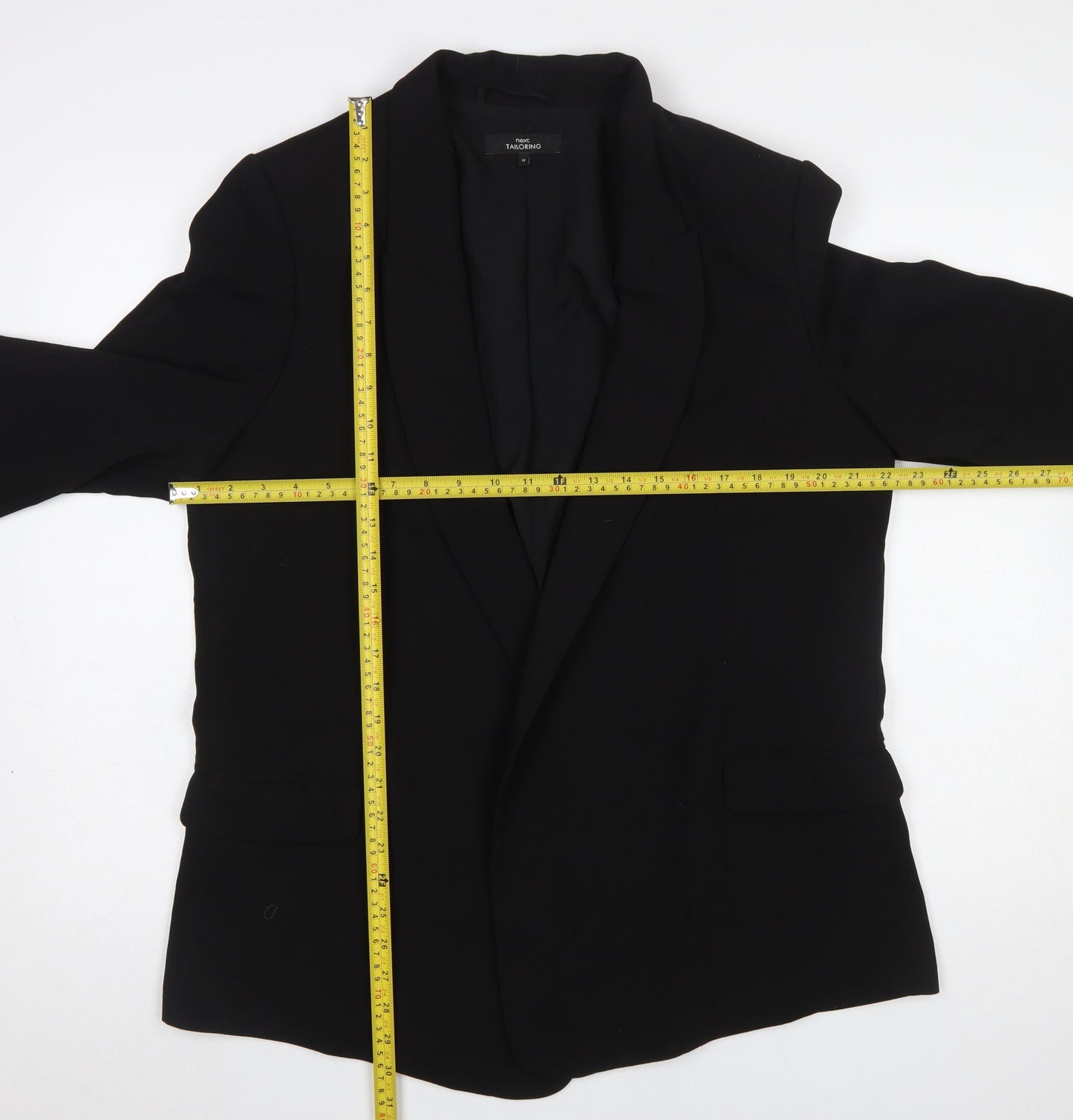 Next Women's Black Tailored Blazer UK 18 Polyester Lined Classic Fit