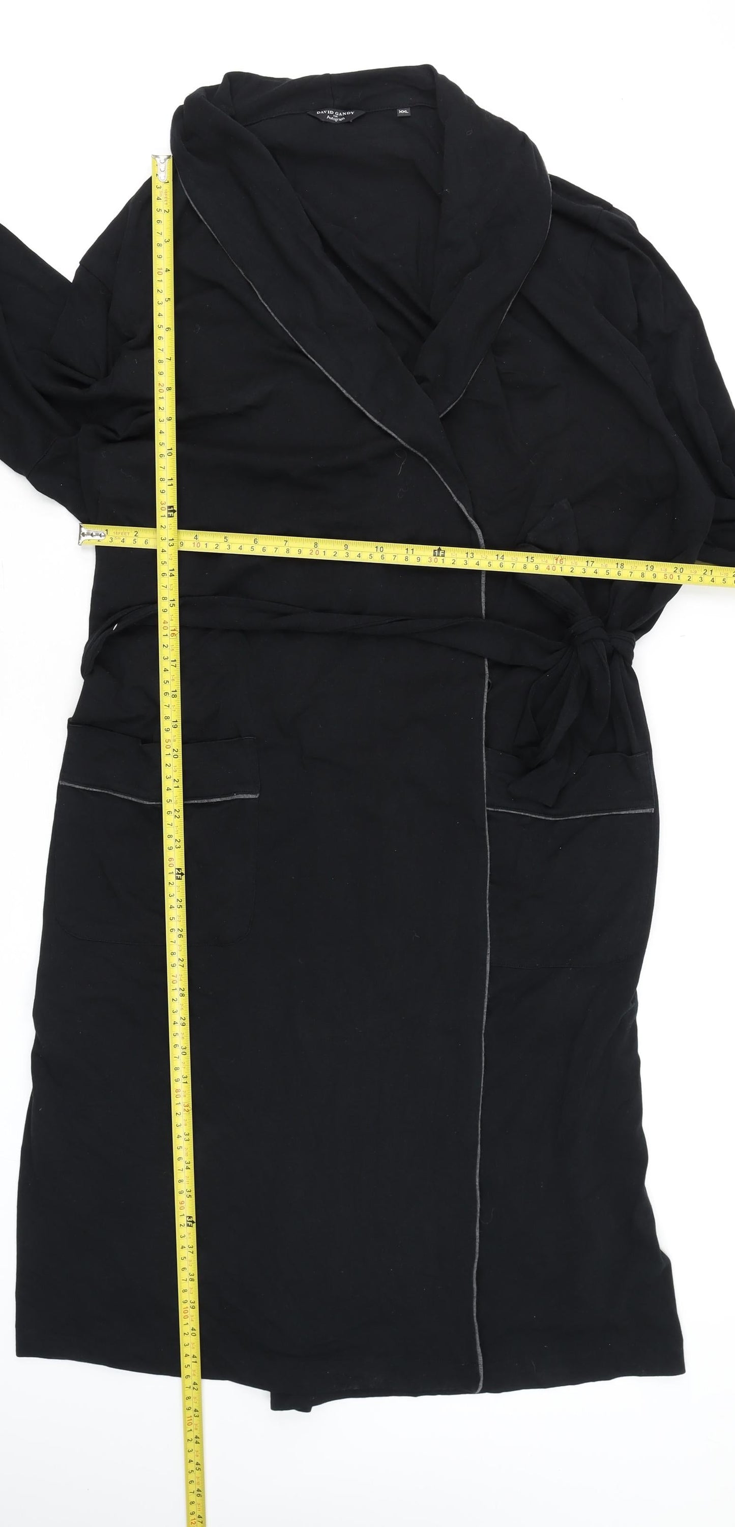 Marks and Spencer Black Unisex 2XL Wrap Cardigan Lightweight Cotton Blend