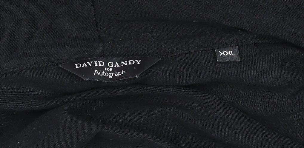 Marks and Spencer Black Unisex 2XL Wrap Cardigan Lightweight Cotton Blend