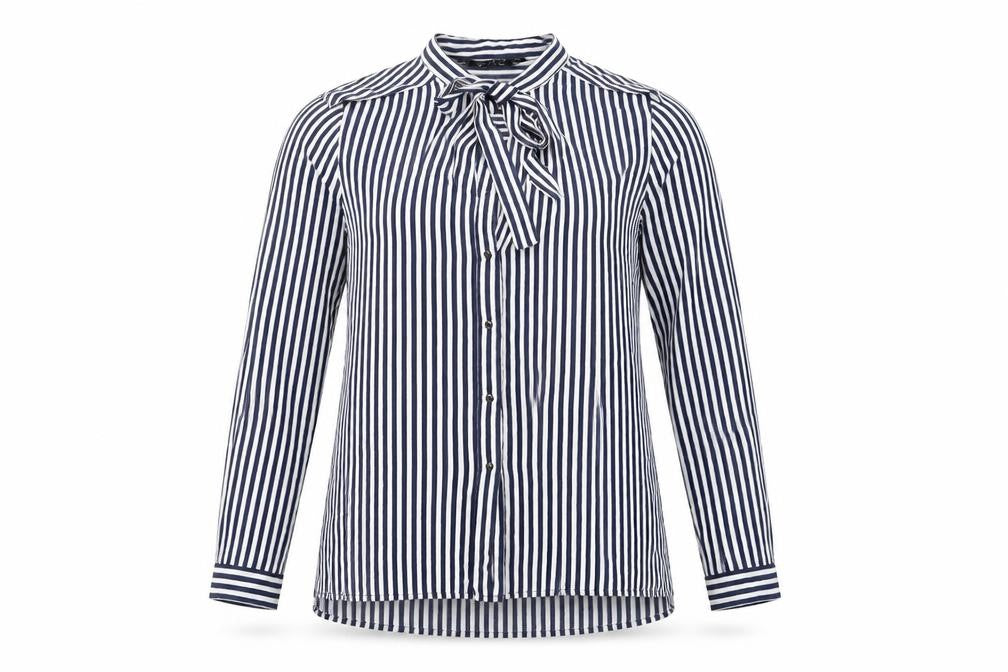 Zara Men Blue Striped Cotton Long Sleeve Button-Up Shirt M