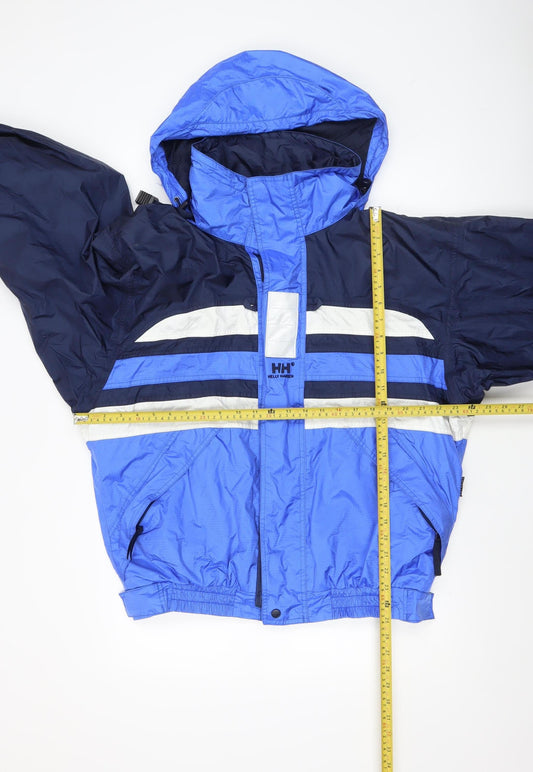Helly Hansen Men's Blue Windbreaker Hooded Jacket Size L