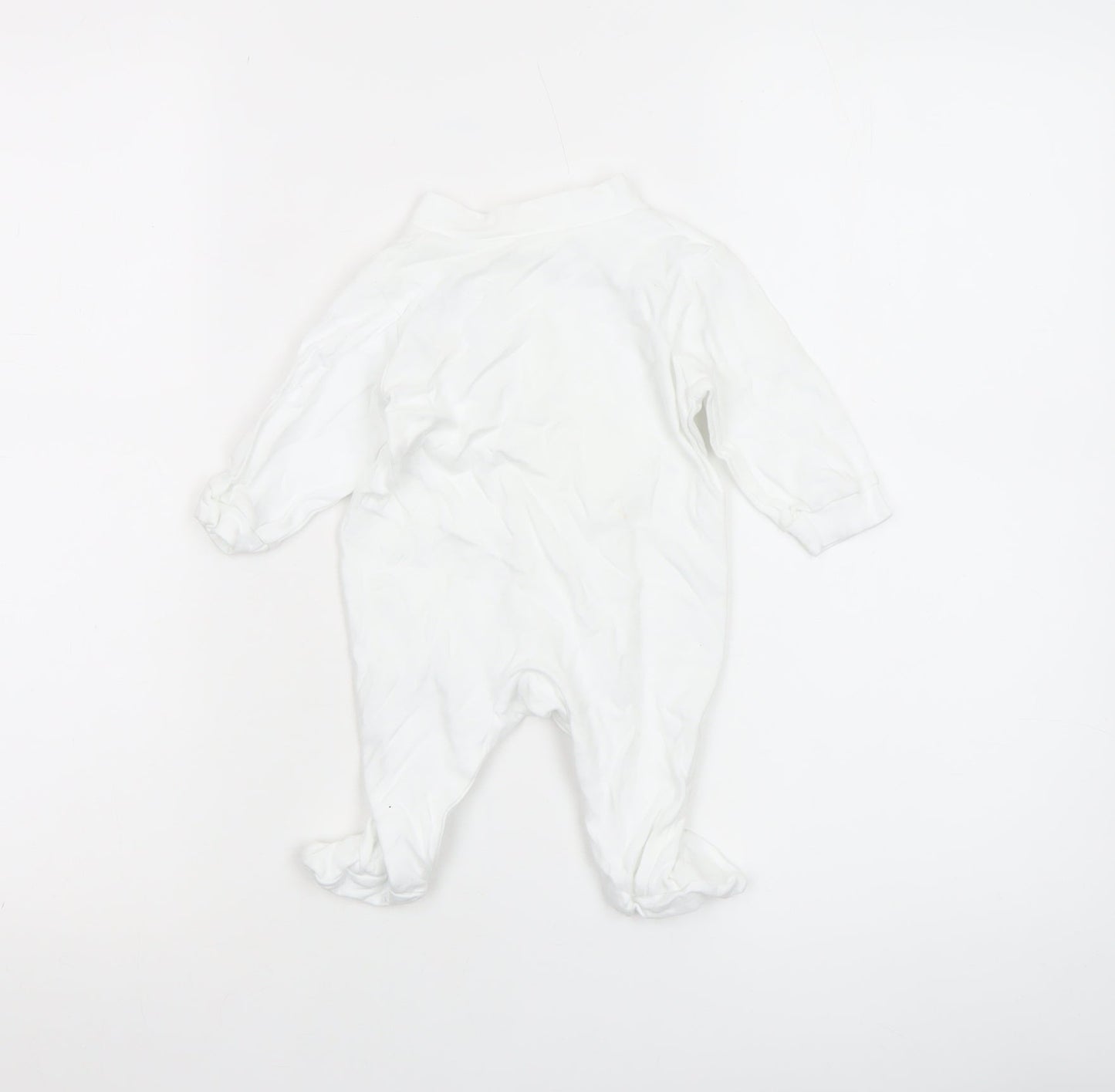 Bee Bo Unisex Baby White 0-3 Months Cotton Babygrow with Embroidered Animal Design