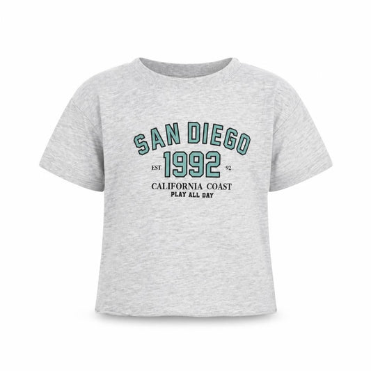 Dunnes Grey San Diego Graphic T-Shirt 12-18 Months Unisex Cotton