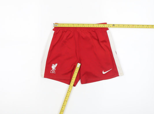 Nike Boys Red LFC Football Athletic Shorts Size M Polyester Activewear