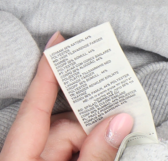 Superdry Womens Grey Pullover Hoodie Size UK 10 Track & Field Logo