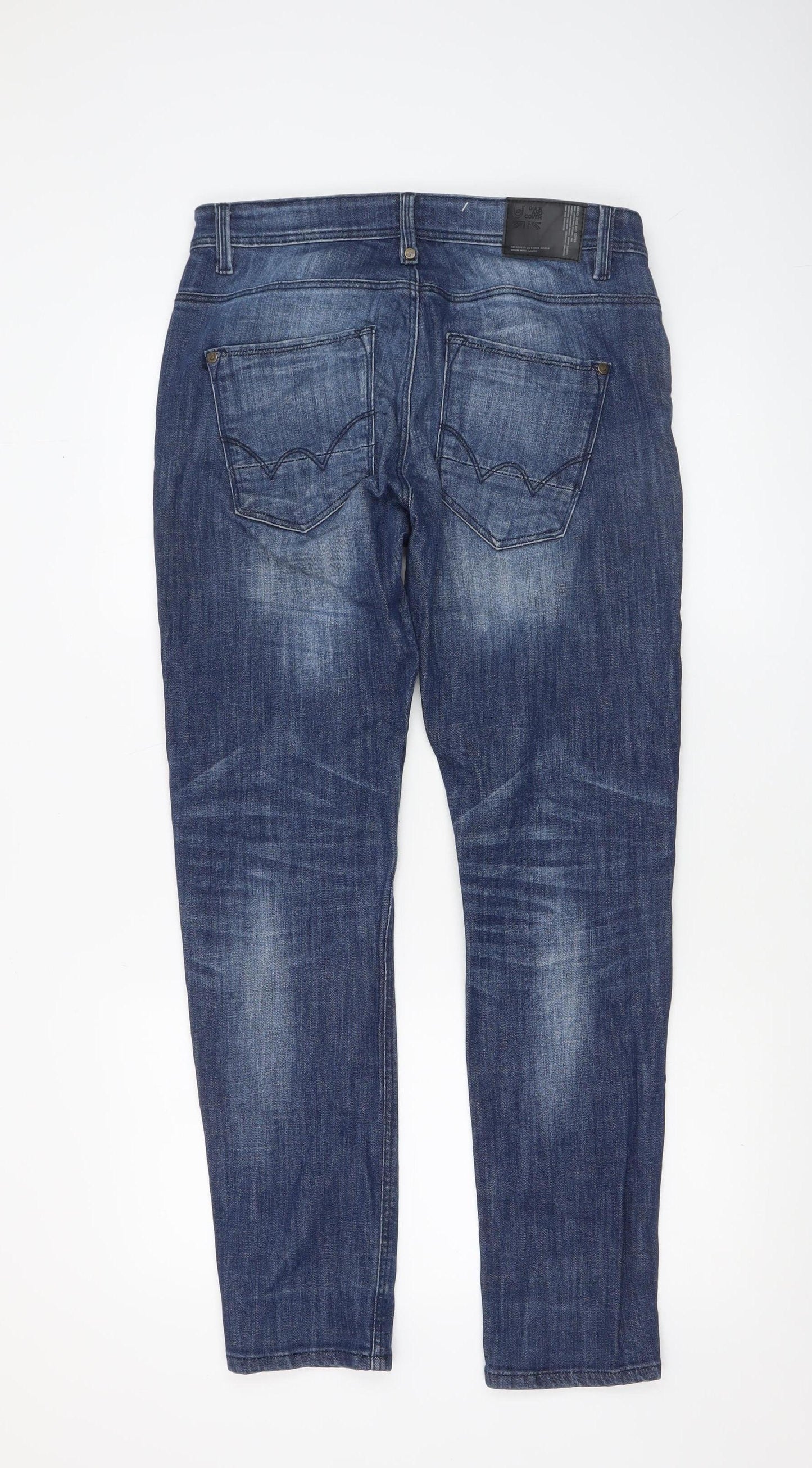 Duck and Cover Men's Blue 32S Slim Straight Denim Jeans