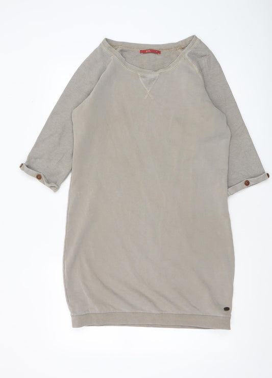 edc Women's Beige Raglan 3/4 Sleeve Basic Jersey T-Shirt M